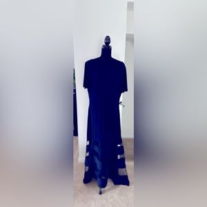 NWT, Floor length navy Lauren Ralph Lauren dress, Size 18